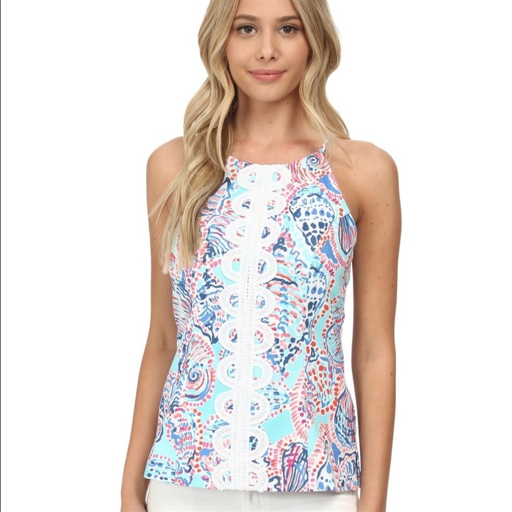 LILLY PULITZER ANNABELLE SHELL ME ABOUT IT TOP 8